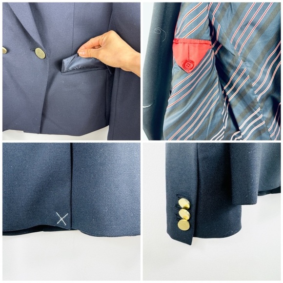 J. Crew 100% wool blazer in navy NWOT - Picture 13 of 14